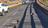 Bache para el carril de carros que va con dirección hacia el fortín, pegado al mirador